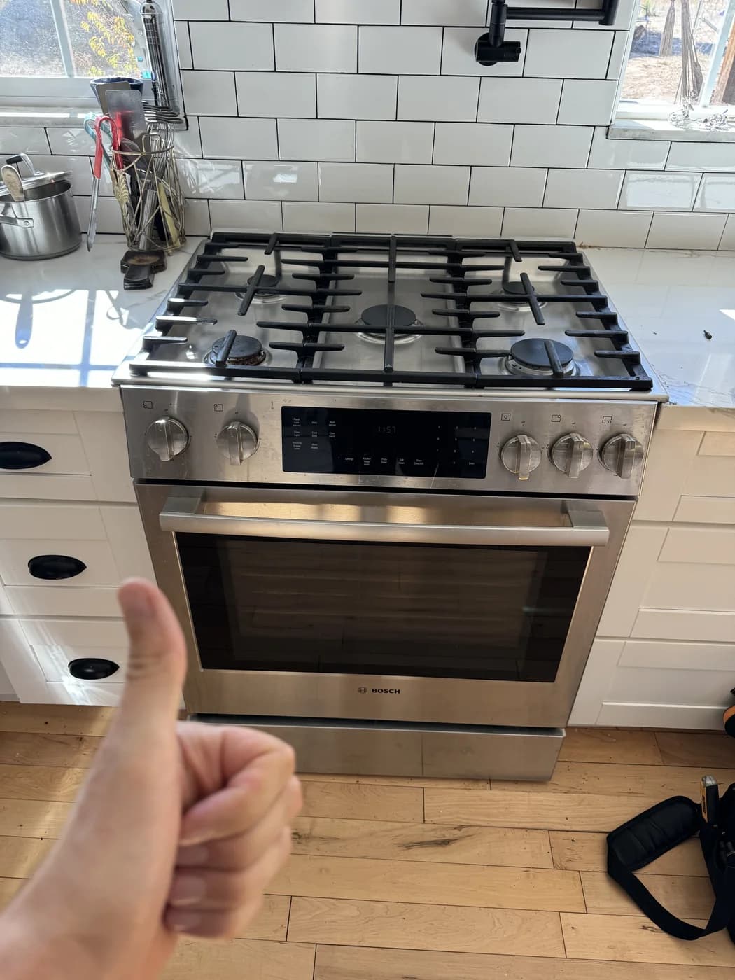 Bosch gas range diagnostic in progress — OPUS service in Escondido