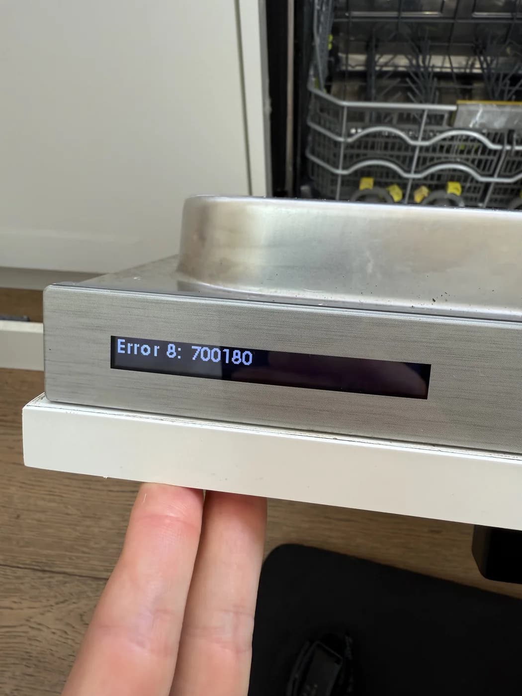 Cove dishwasher control board diagnostic showing an error code during OPUS service in San Diego