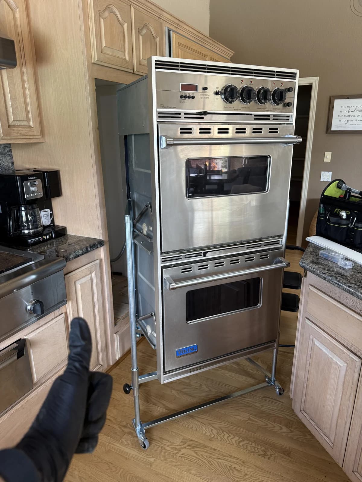 Viking double-oven range on the kitchen floor — OPUS service in Chula Vista