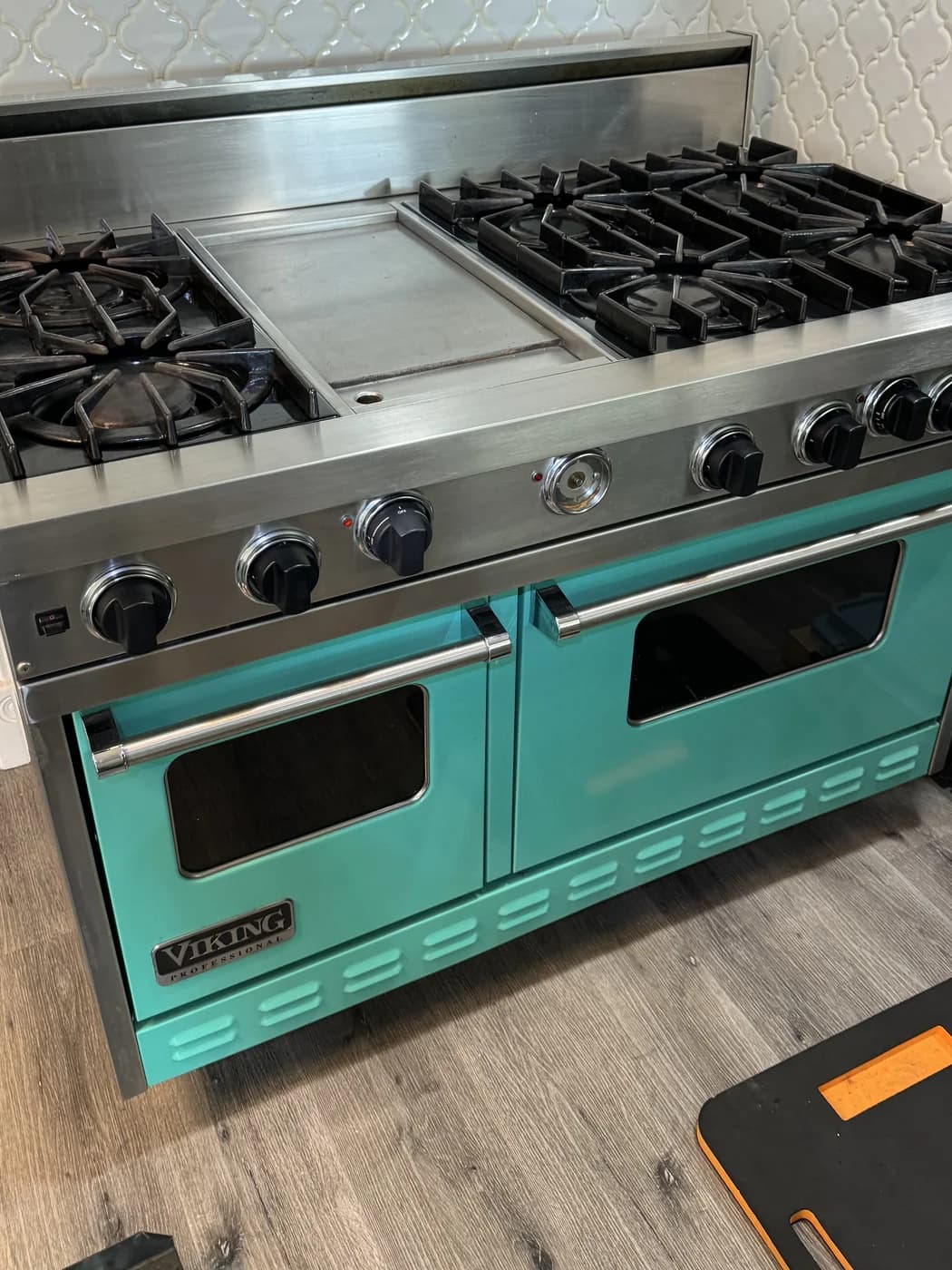 Viking double-oven range with door open — OPUS service in Poway