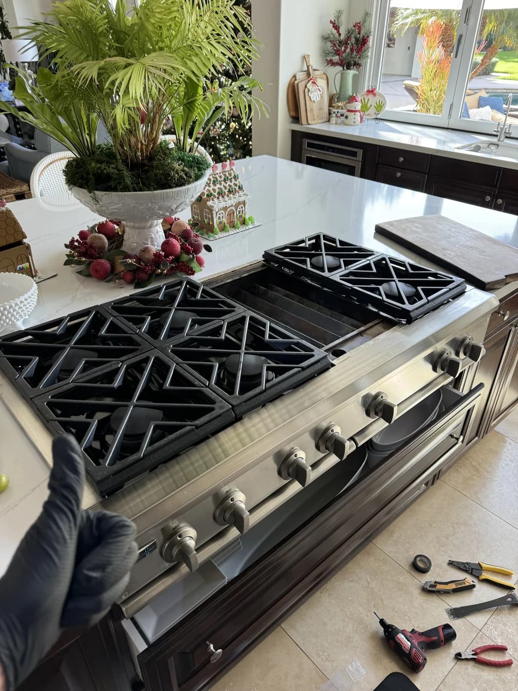 Cooktop burner cap replacement — OPUS service in Solana Beach