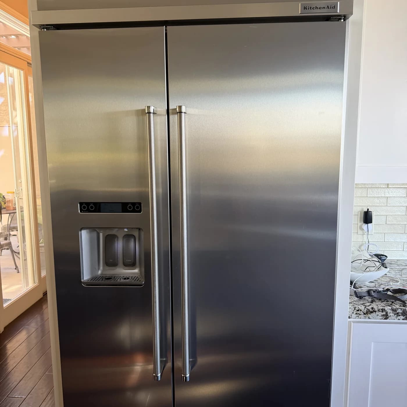 KitchenAid refrigerator interior diagnostic — evaporator fan and damper area inspection in San Diego