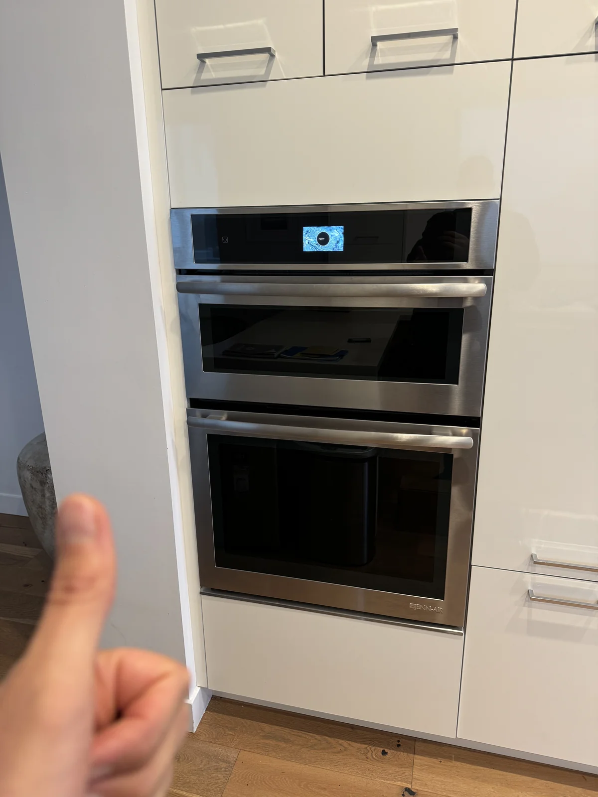 Jenn-Air built-in microwave and wall oven double unit serviced by OPUS in San Diego