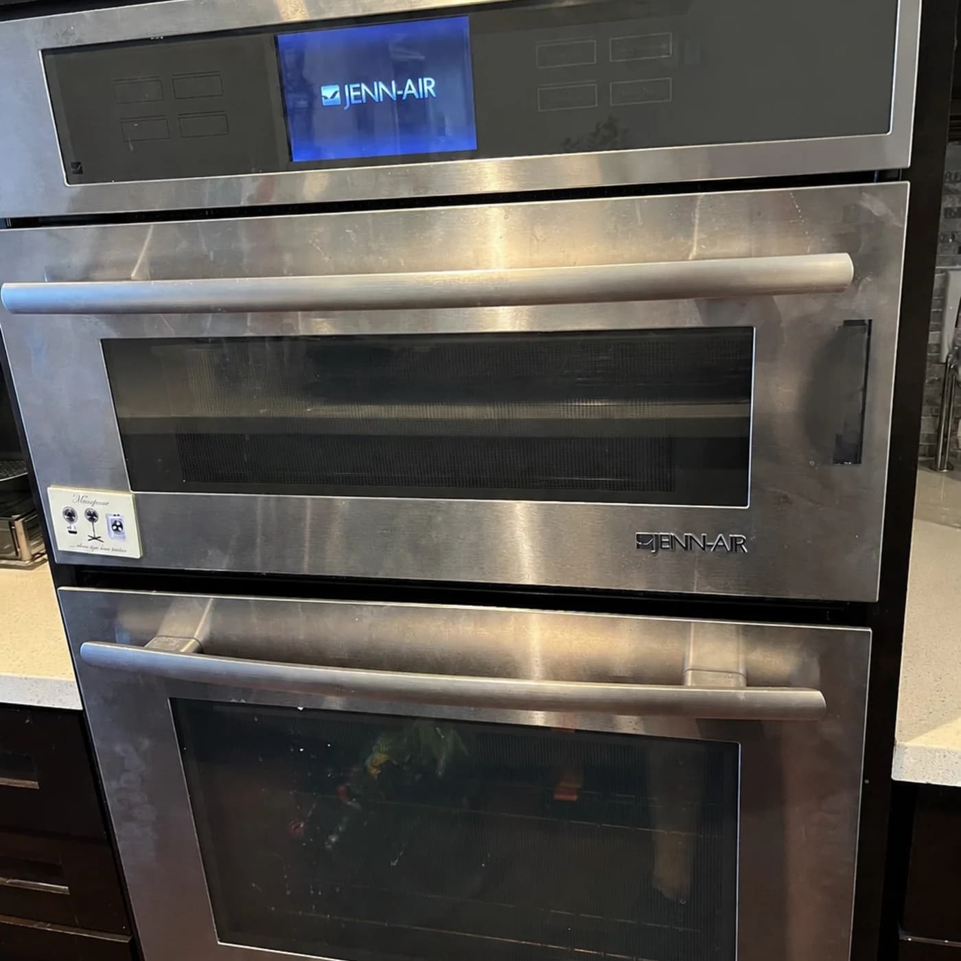 Jenn-Air built-in double wall oven and microwave combination serviced by OPUS in San Diego