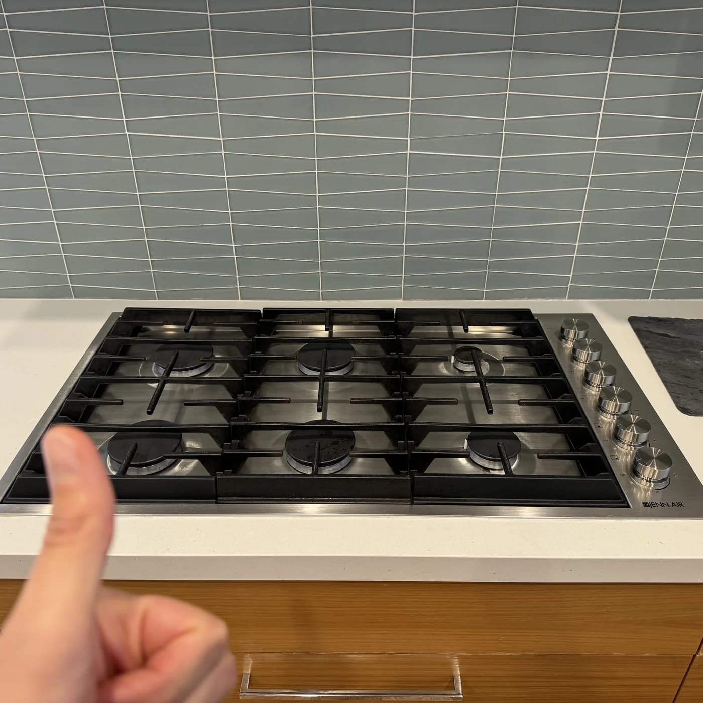 Jenn-Air gas cooktop serviced by OPUS in San Diego